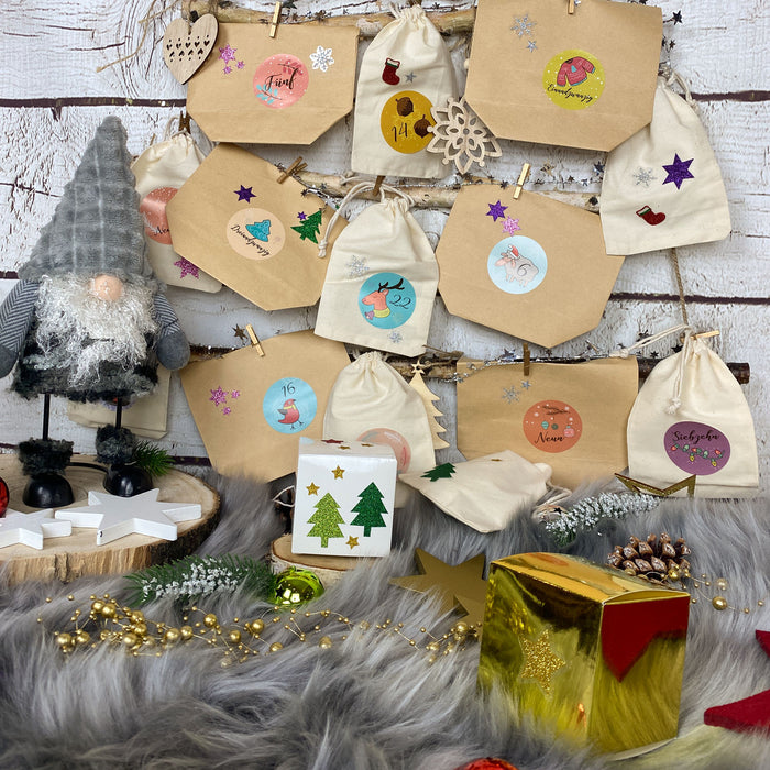 Holz Baum Weihnachtsbaum Tannenbaum Wanddeko Hängedeko für DIY Adventskalender Weihnachten Advent